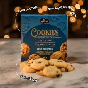 COOKIES LA GANEXA 50g - BAUNILHA COM GOTAS DE CHOCOLATE