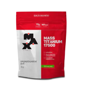 Hipercalórico Mass Titanium - 3kg - Max Titanium - Morango