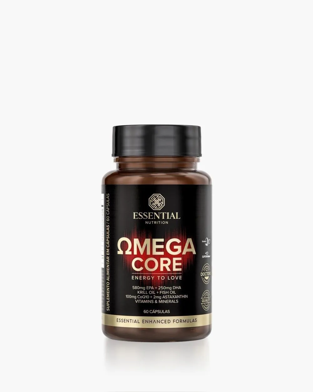 Ômega 3 Core - 60 Cápsulas - Ômega-3 + Astaxantina + CoQ10 - Essential