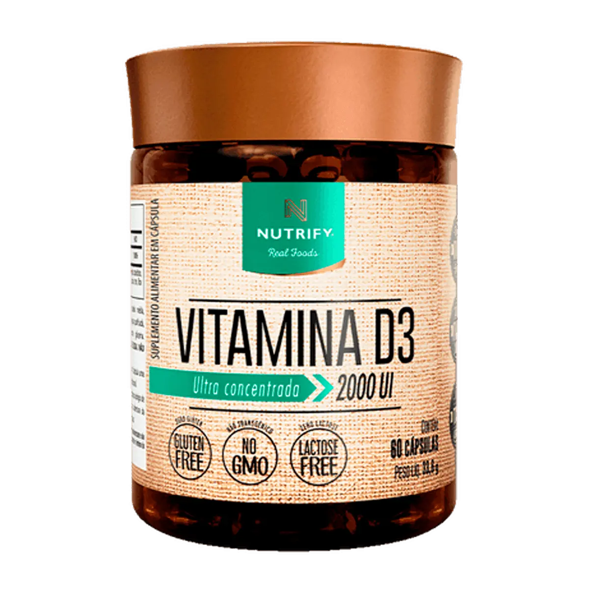Vitamina D3 - 60 Cápsulas - Nutrify